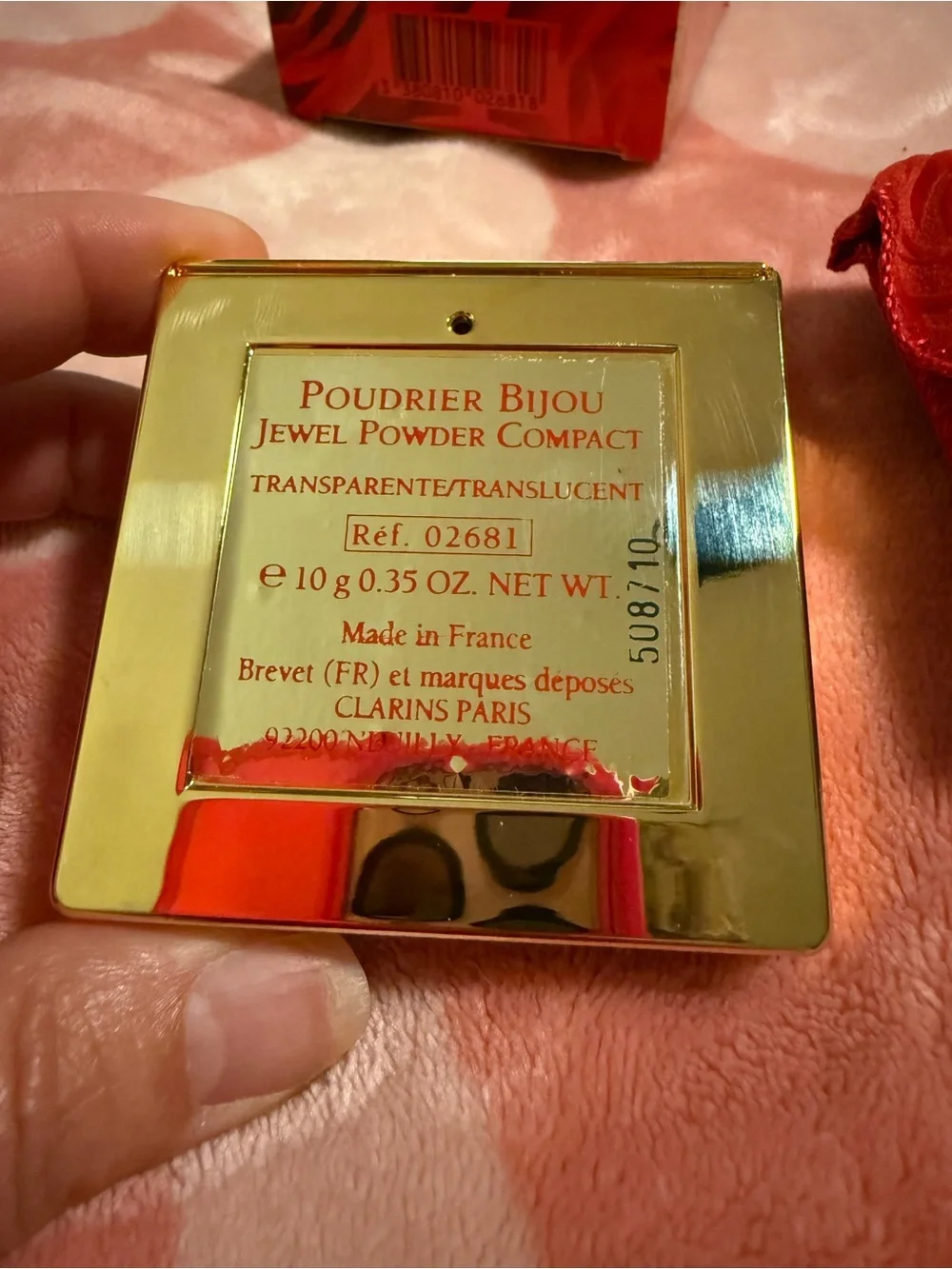 Vintage New Clarins Le Poudrier Bijou Jewel Powder Compact #10 Transparent